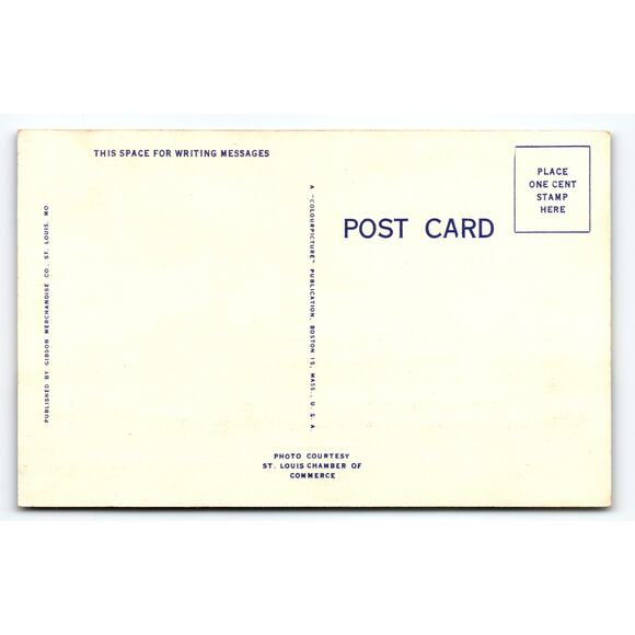 Linen Postcard Steamer Admiral St. Louis Missouri Vintage 1940s - Picture 2 of 2